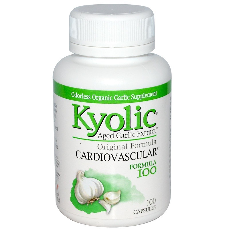 Kyolic, Aged Garlic Extract, формула для здоровья сердечно-сосудистой системы, 100 капсул