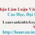 DỊCH VỤ NHẬN VIẾT THUÊ LUẬN VĂN, TIỂU LUẬN CAO HỌC