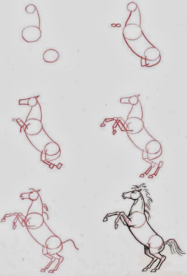 apprendre a dessiner 1 cheval