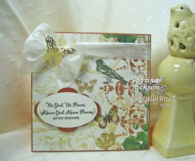 Our Daily Bread designs "Peace - the Full of Grace Collection" Designer Sabrina Jackson