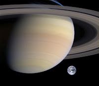 Comparison of the Earth to Saturn