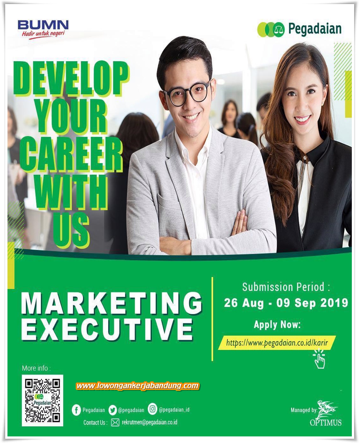 Lowongan Kerja Karyawan Marketing Executive Pegadaian - Loker Bandung