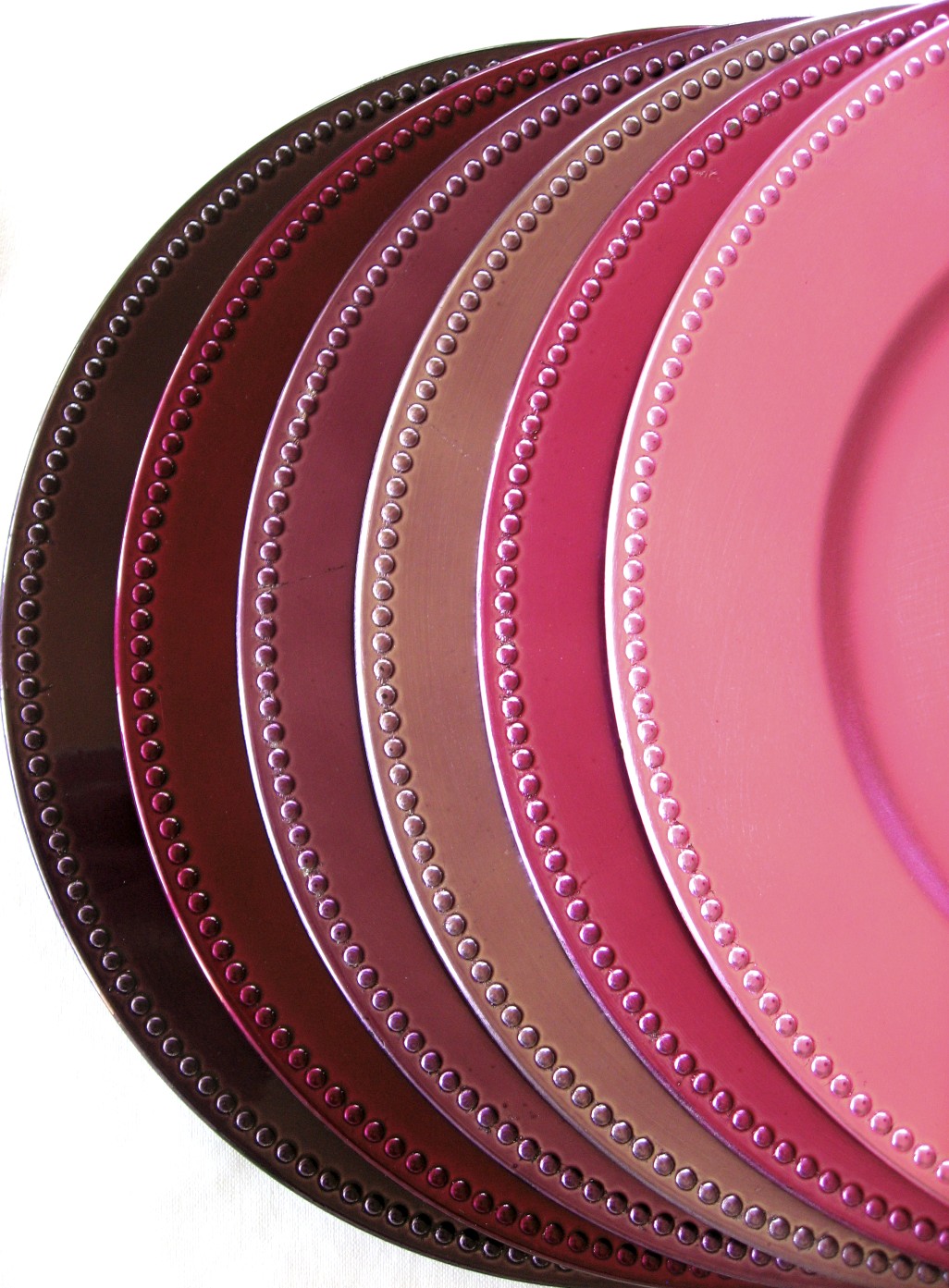 T E Couture Linens Vibrant Colored Charger Plates