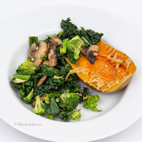 Roasted Butternut Squash with Peanut Butter
