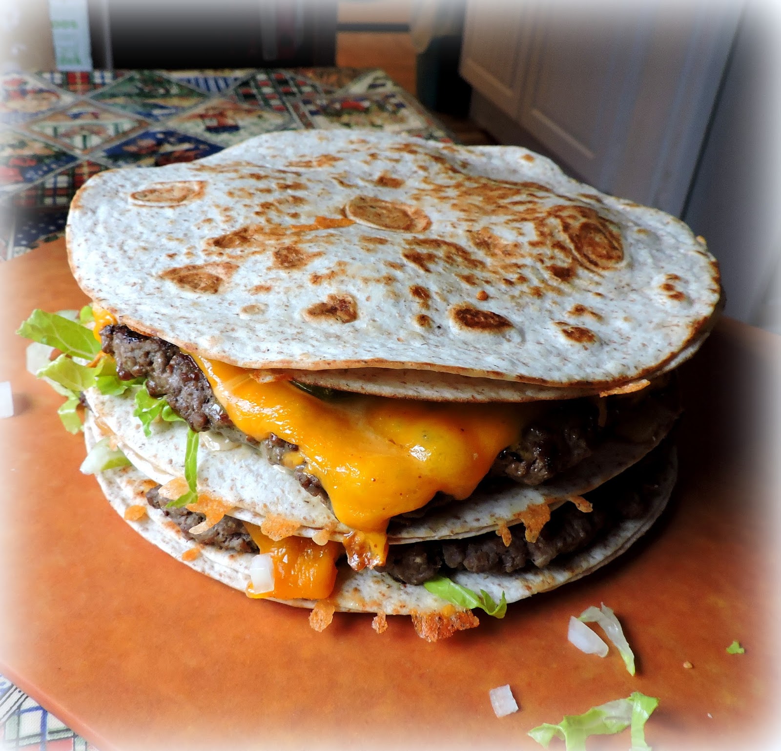 The English Kitchen Quesadilla Cheese Burgers