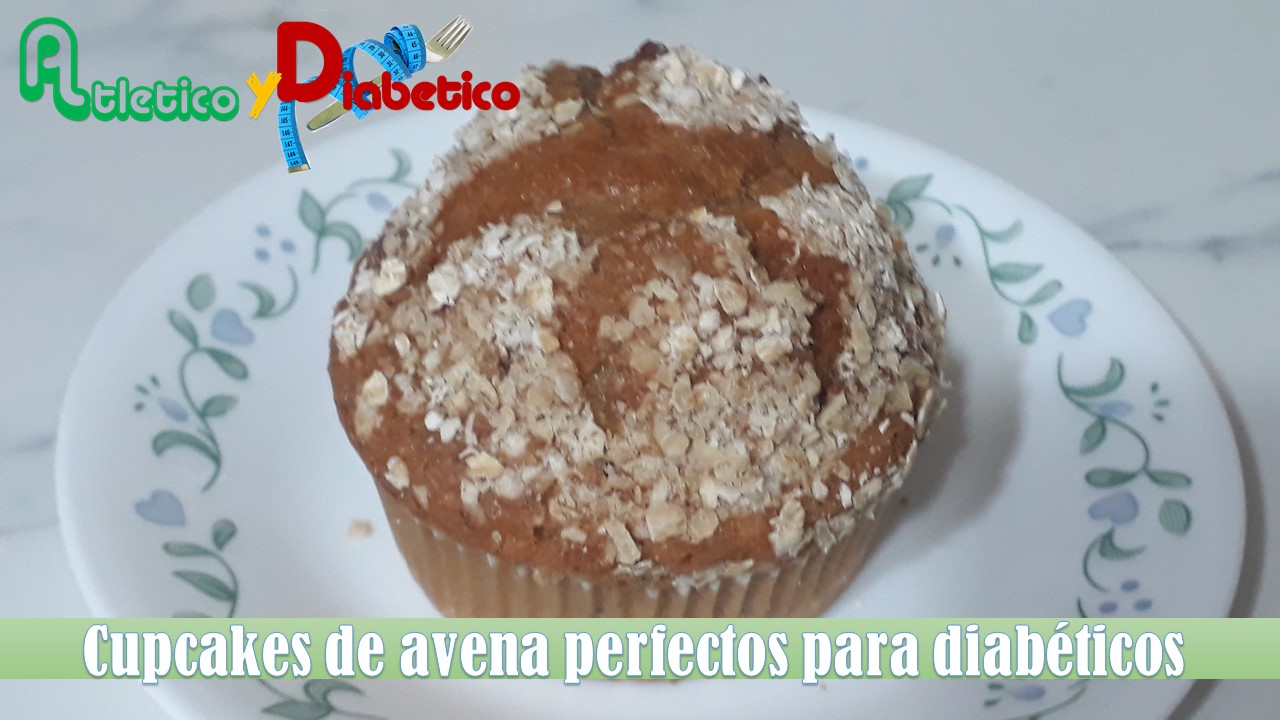 Cupcakes de harina integral y avena para diabéticos