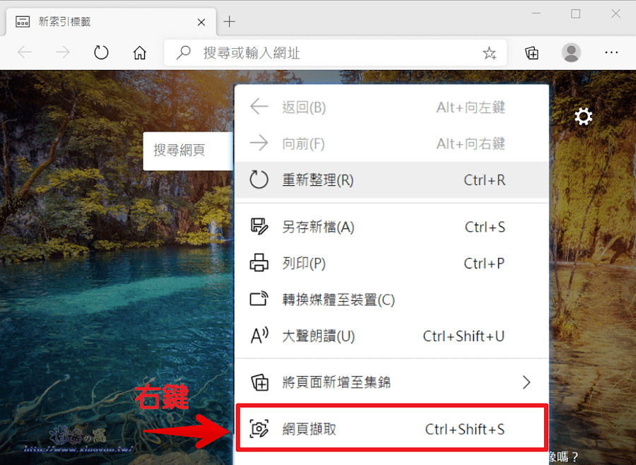 Edge 加入網頁擷取功能