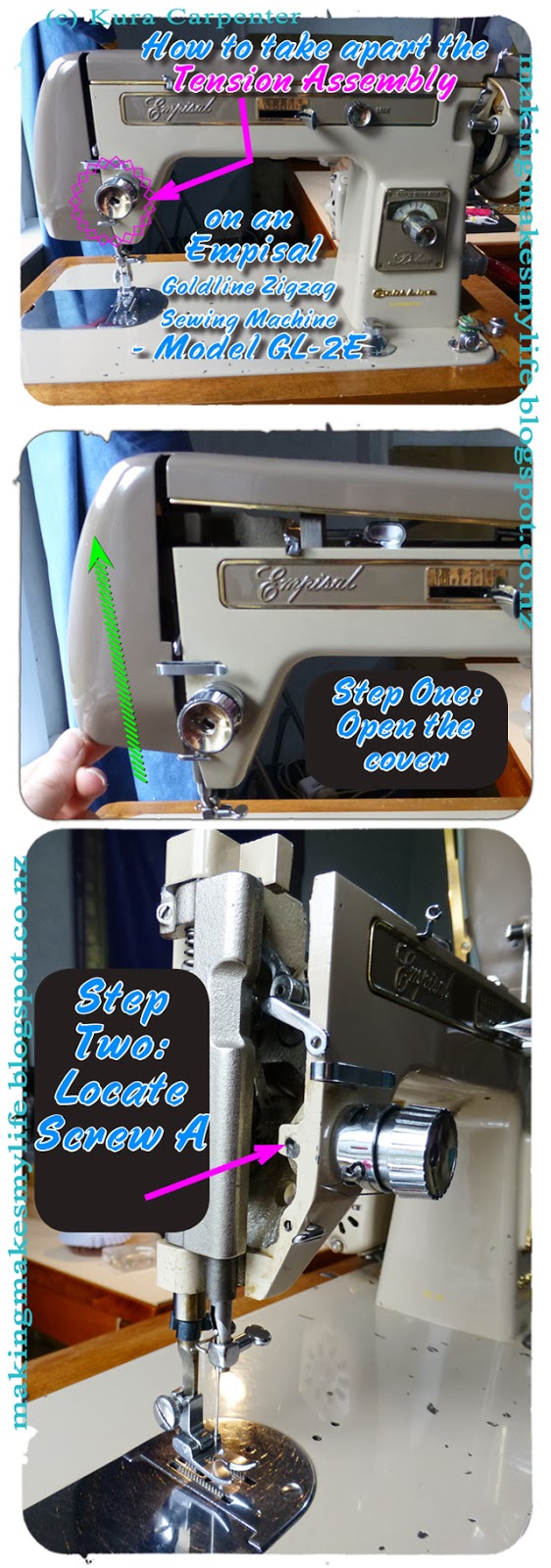 Making Makes My Life Tutorial How to Take apart an Empisal Sewing