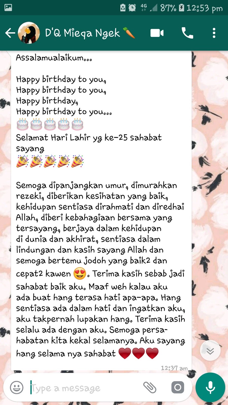 Happy Birthday Amalina Amalina Yaakub