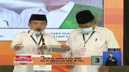 debat cagub jambi al haris-sani