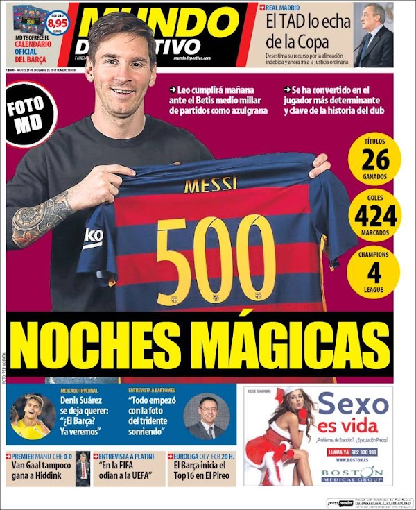 FC Barcelona, Mundo Deportivo: "500 noches mágicas"