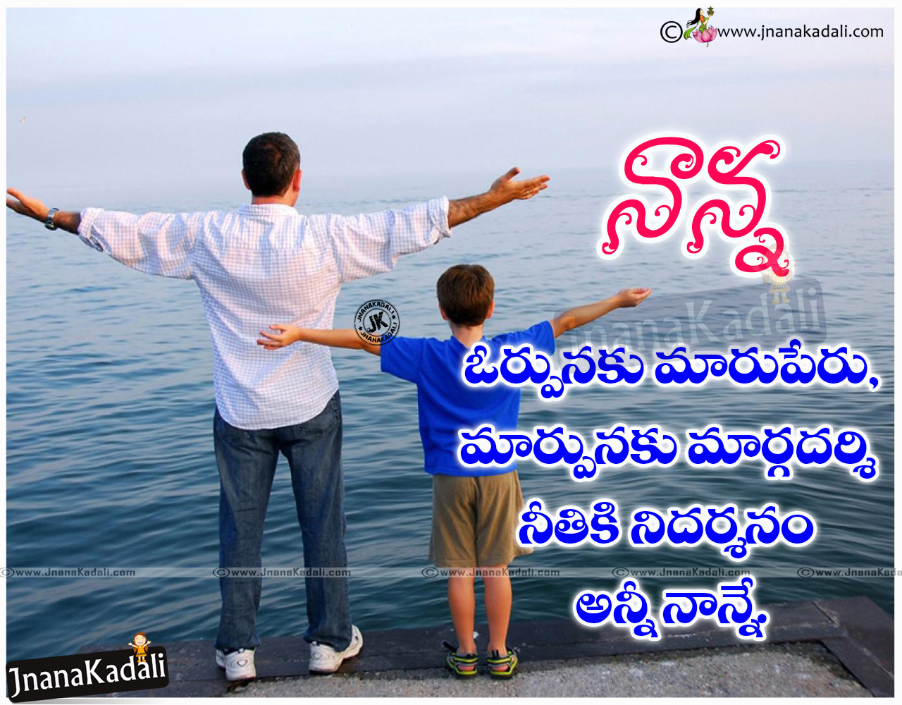 Heart Touching Father Love Quotations Nanna Kavithalu in Telugu ...