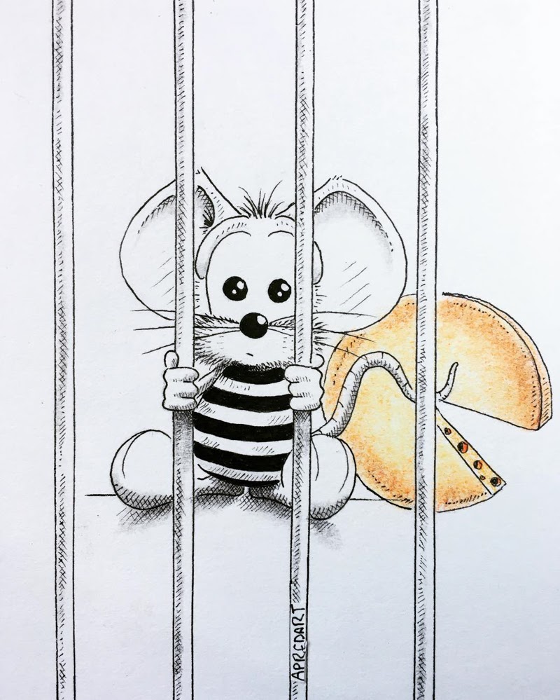 Funny Drawings of a Mouse by Loic Apreda from Switzerland.