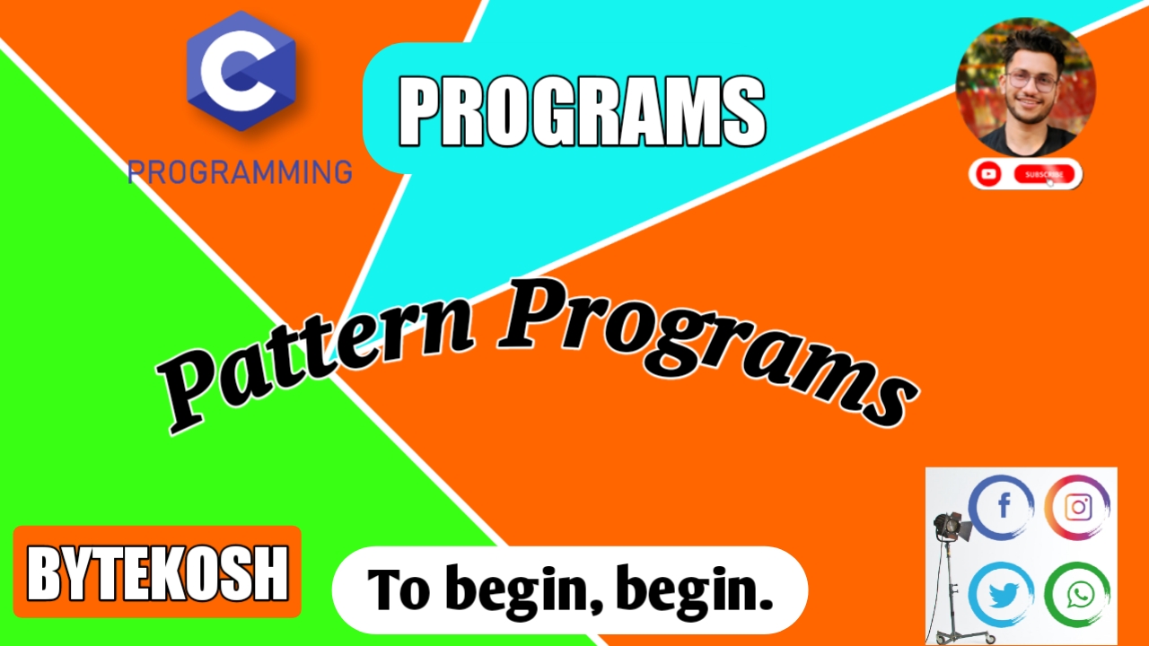 Pattern Programs using Nested Loop Statements in C-language