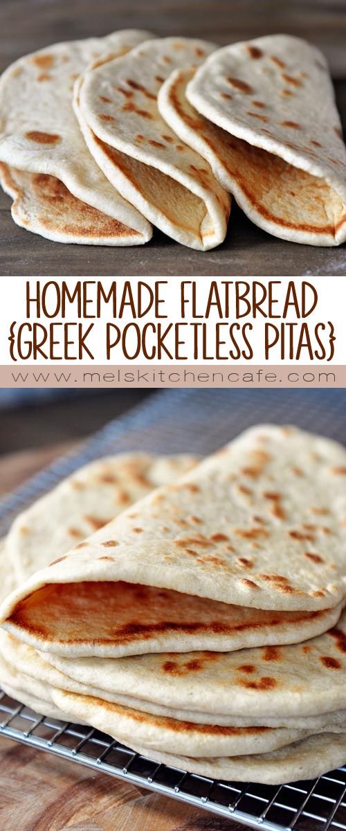 Homemade Flatbread (Greek Pocketless Pitas)