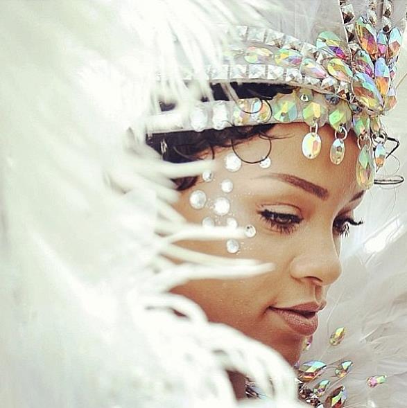 Wise News Rihanna Wears Super Sexy Nearly Naked Jeweled Costume During Barbados Parade