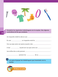 Apoyo Primaria Español 2do grado Bloque 3 lección 7 Rima en los trabalenguas