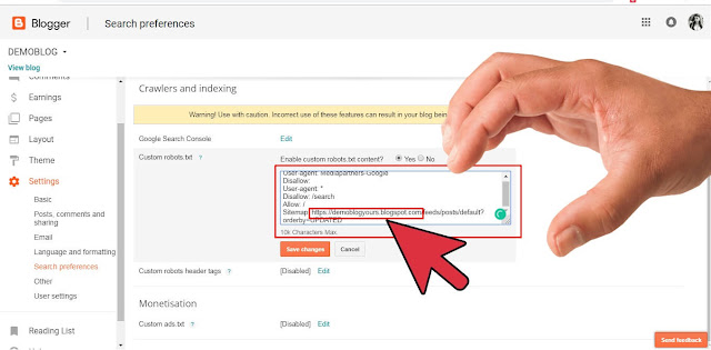 Custom robots.txt Custom robots.txt