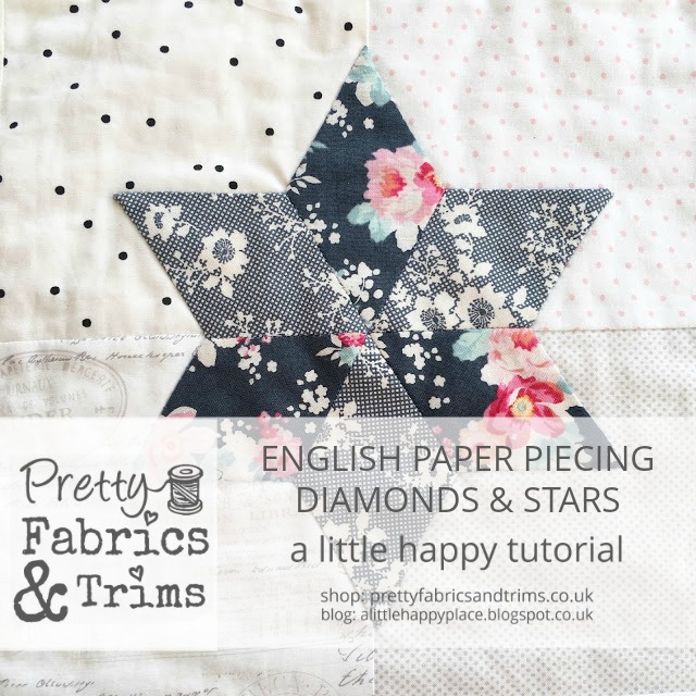 A little happy Tutorial ~ English Paper Piecing ~ Diamonds & Stars