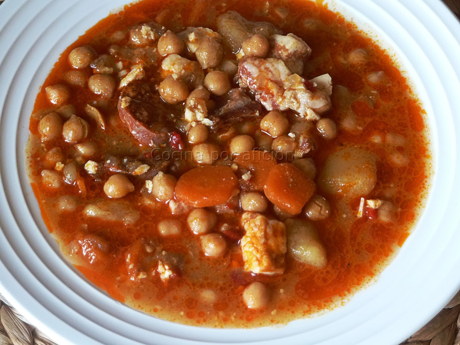 Cocina por afición Garbanzos con chorizo y panceta ibérica
