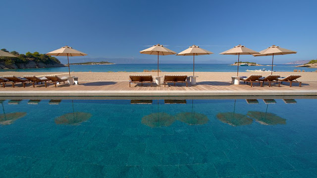 The luxurious Amanzoe Resort in Greece
