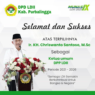 Selamat & Sukses Ir. KH. Chriswanto Santoso, M.Sc Sebagai Ketua Umum DPP LDII Masa Bakti 2021-2026