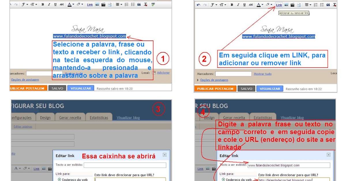 DICAS PARA CONFIGURAR SEU BLOG: COMO FAZER LINKS