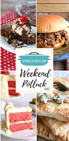 Weekend Potluck featured recipes include Old-Fashioned Sloppy Joes, Fresh Strawberry Cake with Cream Cheese Icing, Chicken Pot Hand Pies, Brownie Sundae Pie and so much more. 