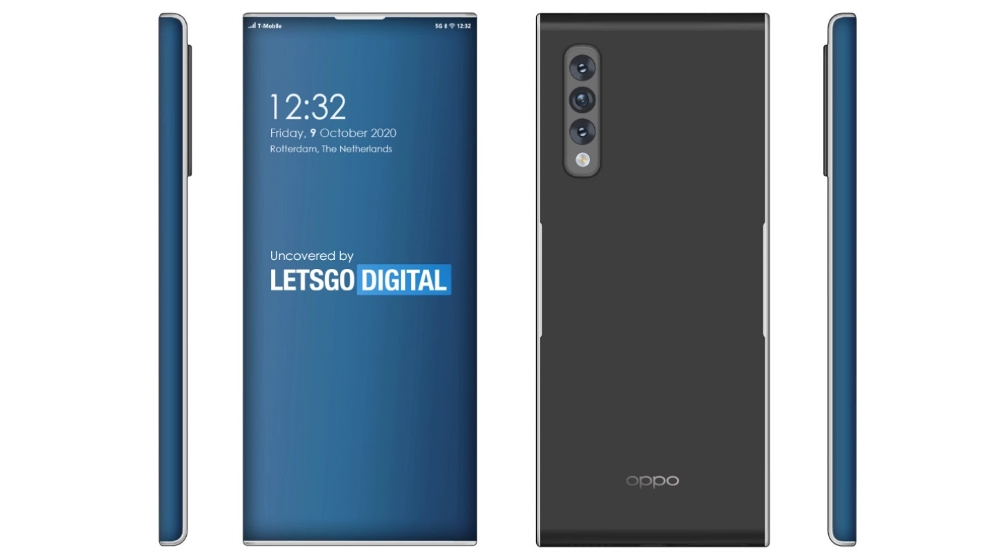 Oppo Find X3 Pro patent images looks extra ordinary consisting super curved water fall display ...