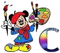 Alfabeto de Mickey pintor C.
