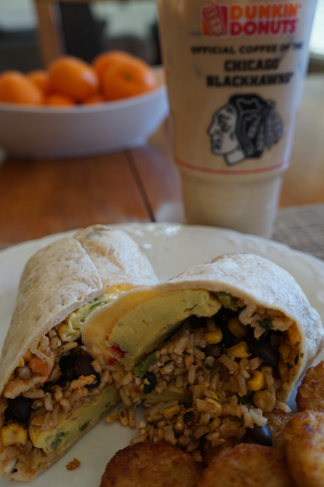 More 4 Mom GranDDe Burrito at Dunkin' Donuts, breakfast all day your