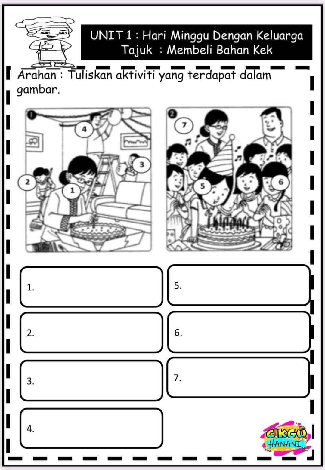 Download / Muat Turun Bahan Bahasa Melayu Tahun 2, Unit 1  Kekeluargaan