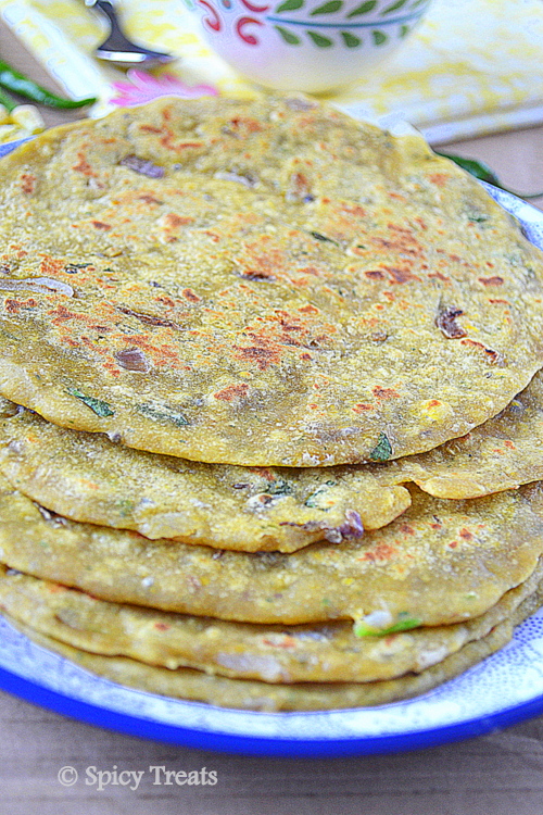 Spicy Treats: Whole Wheat Corn Roti / Adai N Carrot Raitha