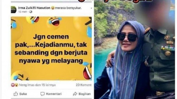 Ini Postingan Istri Dandim Kendari soal Wiranto Viral di Facebook yang Berakibat Sang Suami Dicopot
