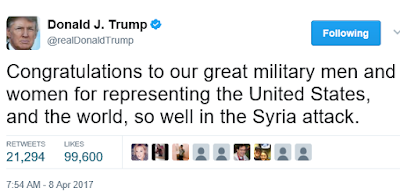 2 Donald Trump congratulates US Military on Syria attack
