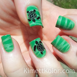 turtle sea turtles nail foam nails kimettkolor designs beach themed kimett kolor polish