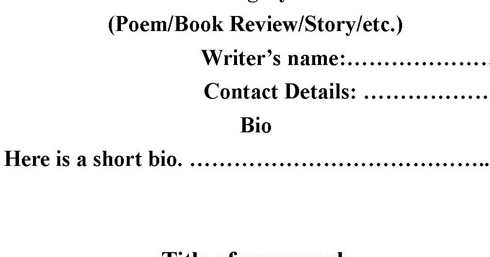 Write for Literary Garland Literary Garland