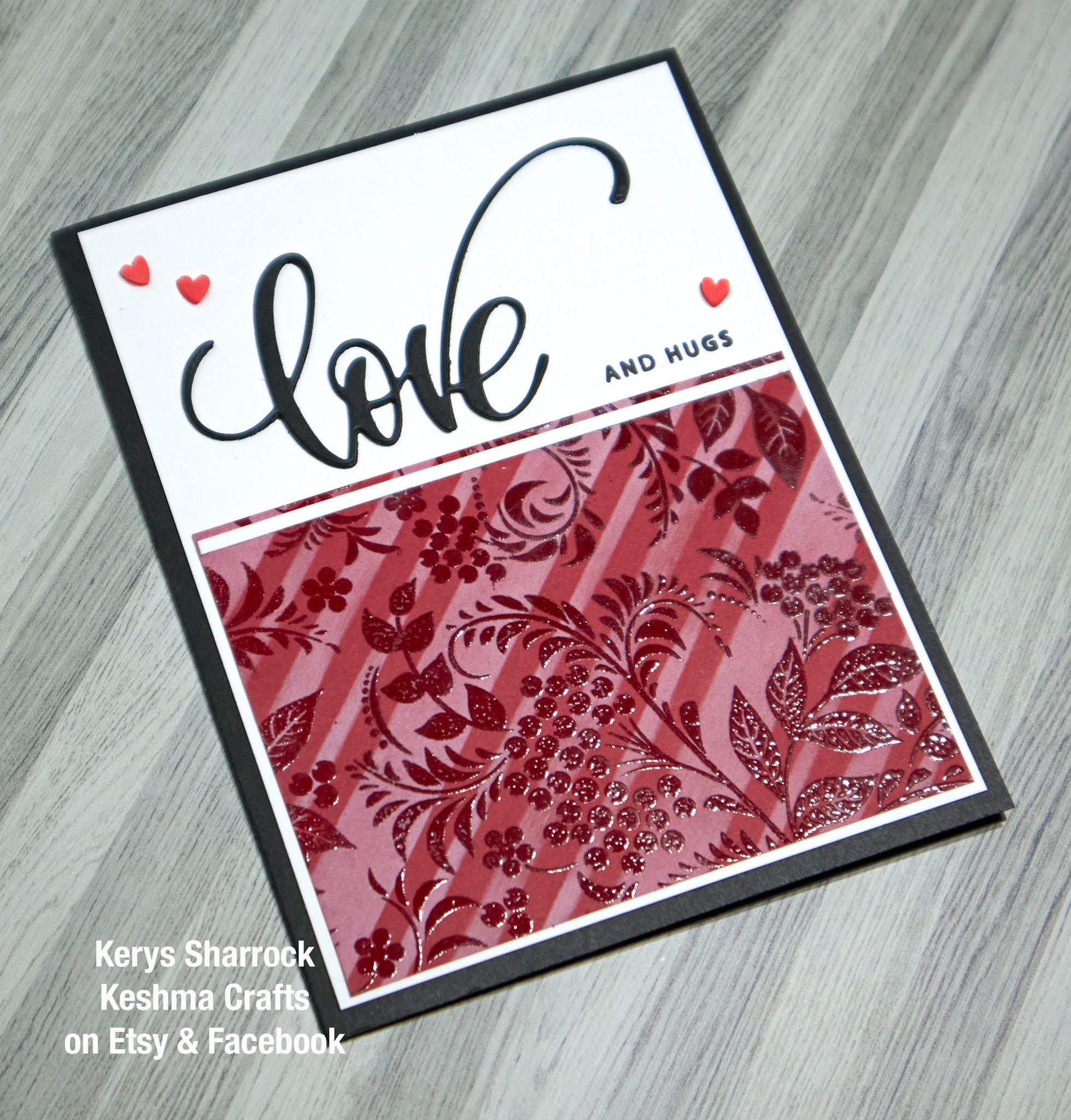 Scrappin'n'Happy Gina K Designs Tapestry stamp 'Love & Hugs'