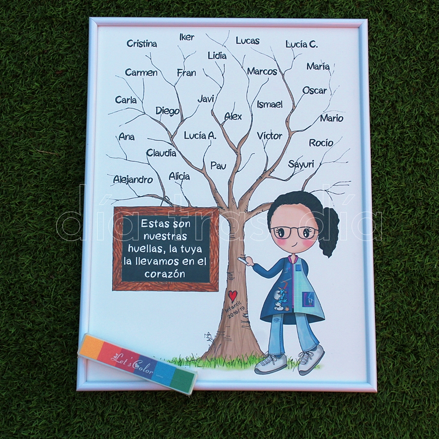 Árbol huellas profe personalizado