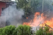 Kebakaran di Lengkong Babupaten Sukabumi