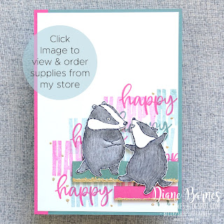 Handmade card featuring Stampin Up Badger Besties and Biggest Wish stamp sets and watercolour pencils. Card by Di Barnes - Independent Demonstrator Stampin' Up! in Sydney Australia - colourmehappy - sydneystamper - cardmaking - stamping - 2021-22 Annual Catalogue