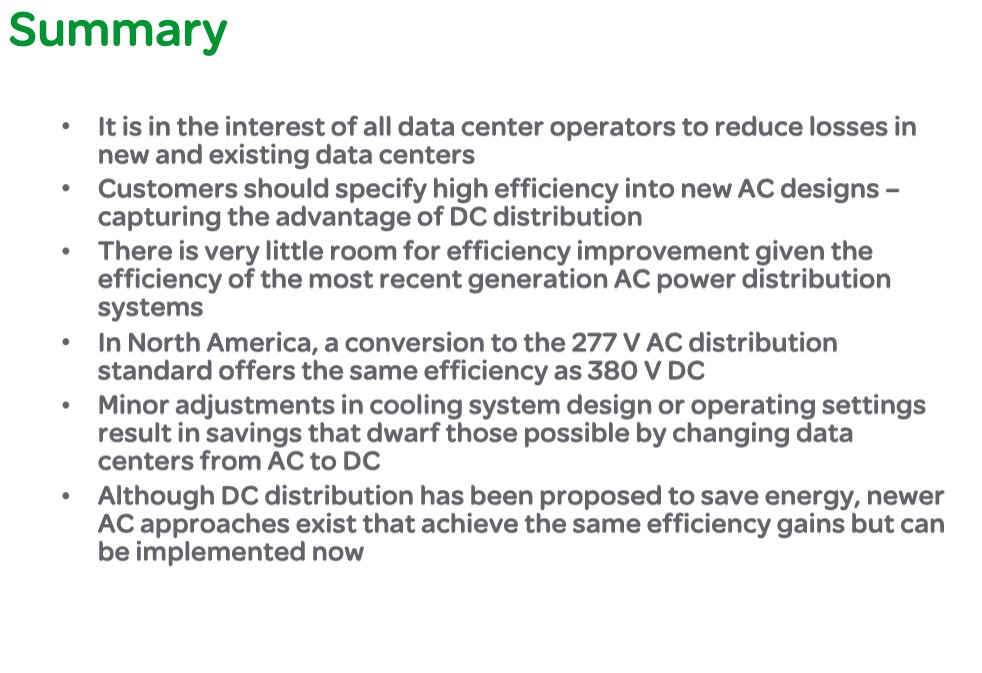 Mcq On A Comparison Of Ac And Dc Power Distribution In The Data Center Energy University Courses
