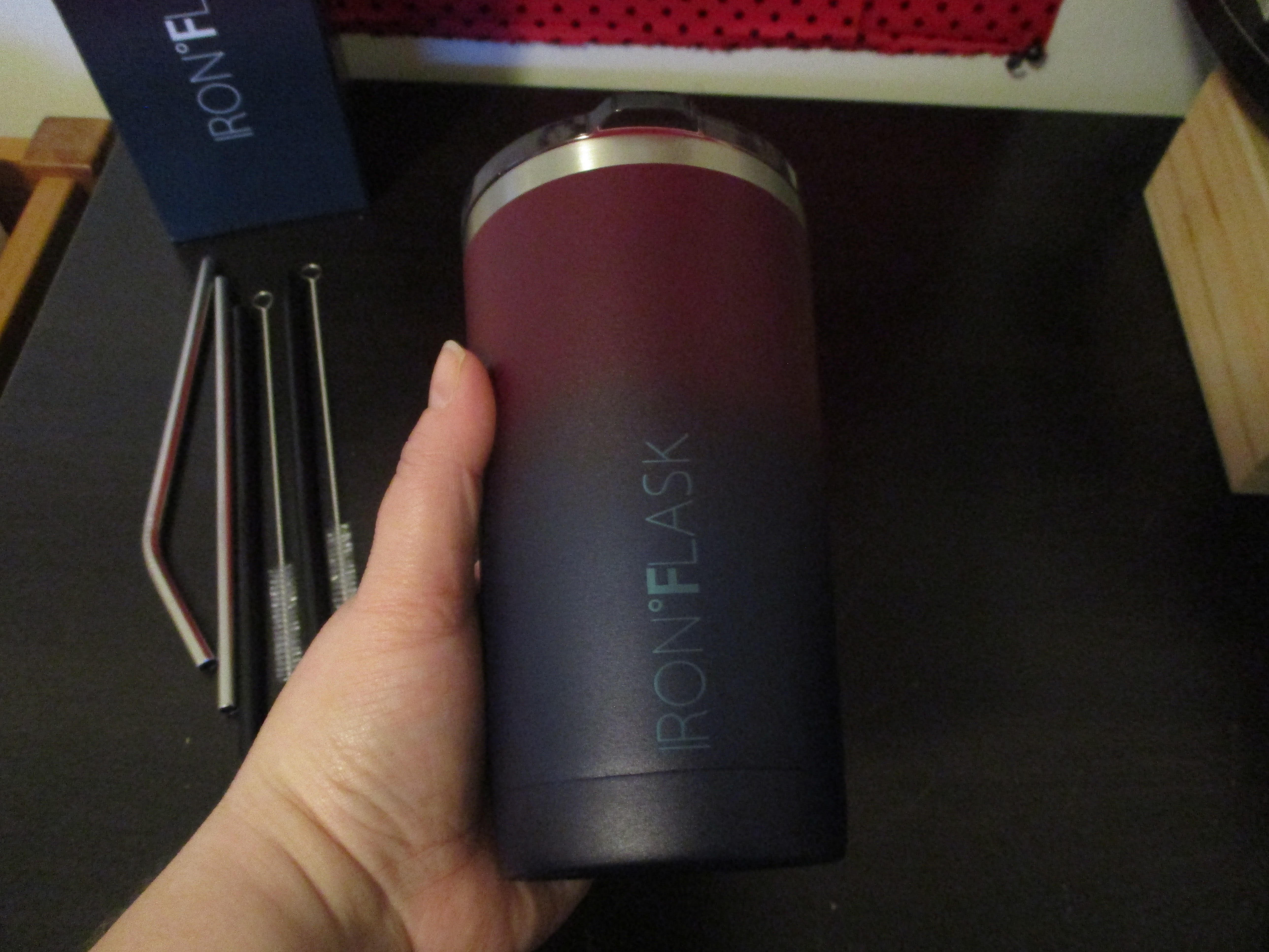 Iron Flask Insulated Coffee Mug with Handle - Dark Rainbow - Shop