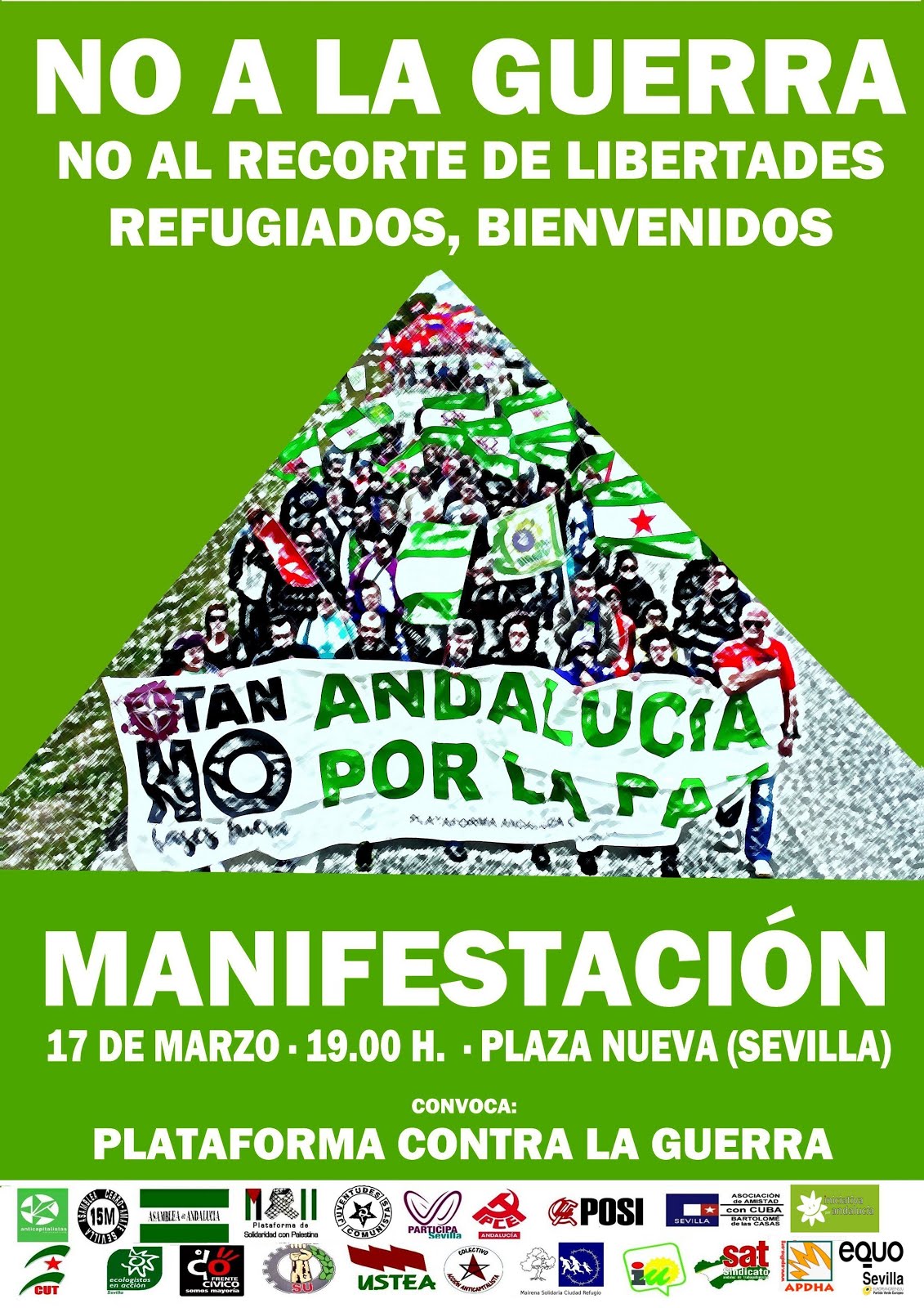 Manifestación 17 marzo: Andalucía por la paz