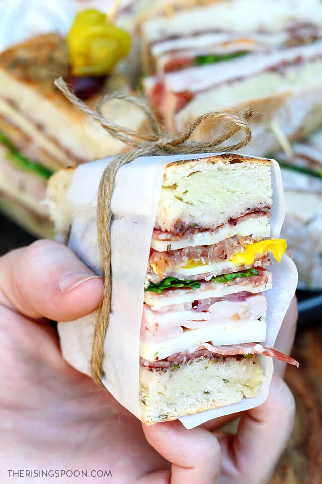 Pressed Italian Sandwiches with Olive Tapenade | The Rising Spoon