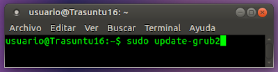 sudo update-grub2