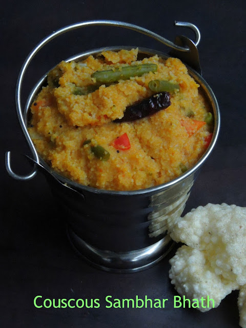 Couscous Sambhar Saadham, Couscous Sambar Bhath