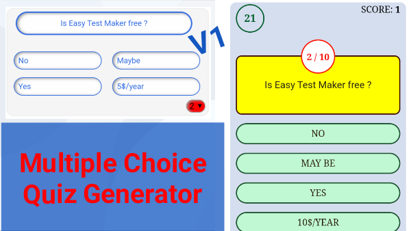 Multiple Choice Html Quiz Generator for - Html Quiz Generator