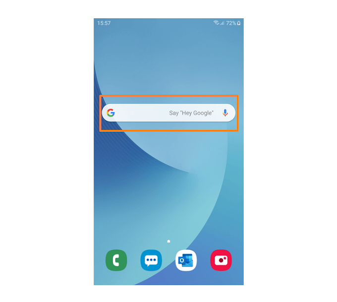 Cara menampilkan Google Search di layar depan HP Samsung