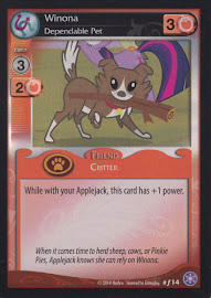 My Little Pony Winona, Dependable Pet The Crystal Games CCG Card